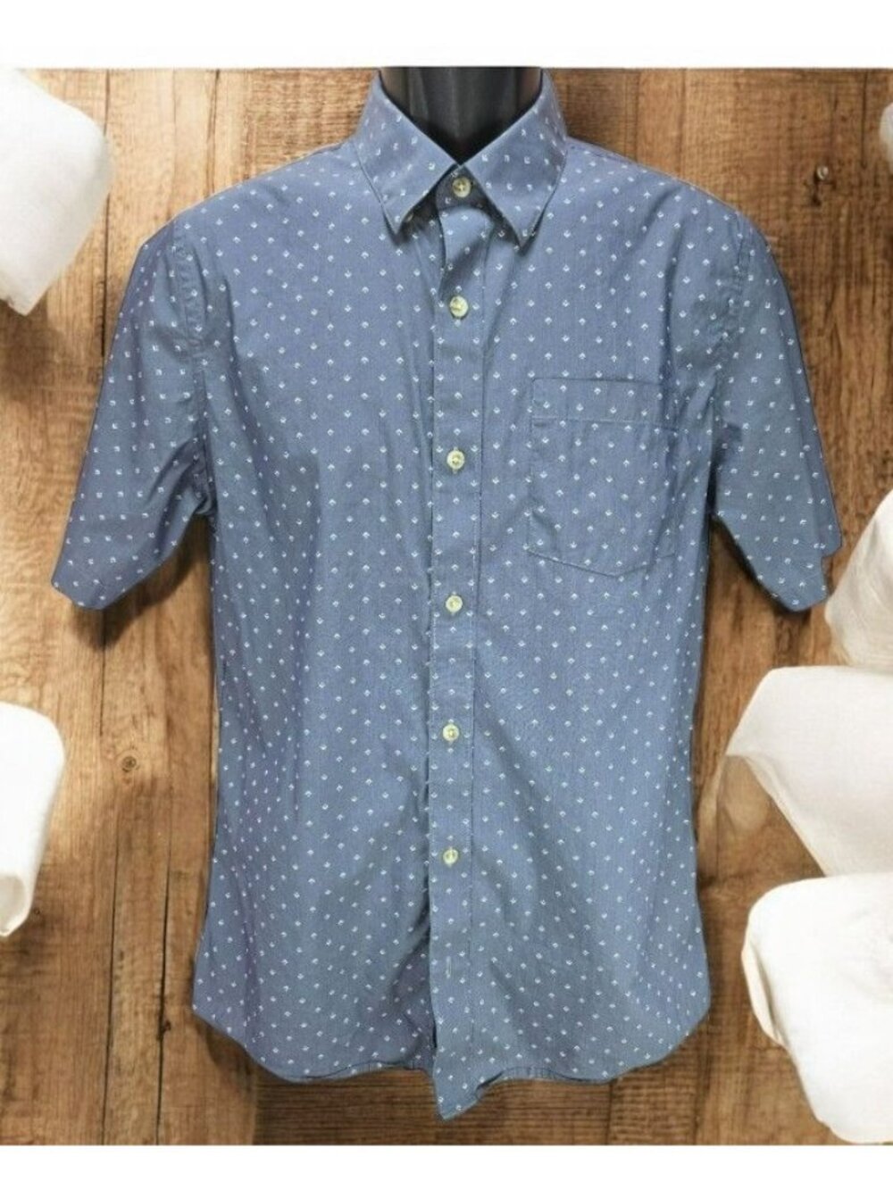 Travis Mathews Geometric Print Short Sleeve Shirt Size Medium